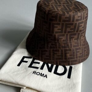 Fendi Monogram Brown Bucket Hat